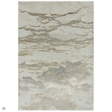 Aurora AU17 Linea Modern Abstract Distressed Marbled Metallic Shimmer Textured High-Density Soft Smooth Low Profile Polyblend Short-Pile Beige/Bronze/Brown/Champagne/Grey Rug