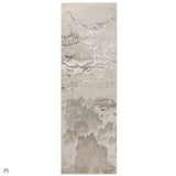 Aurora AU17 Linea Modern Abstract Distressed Marbled Metallic Shimmer Textured High-Density Soft Smooth Low Profile Polyblend Short-Pile Beige/Bronze/Brown/Champagne/Grey Runner