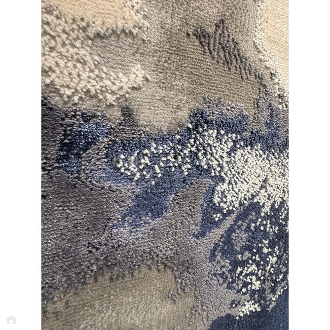 Aurora AU20 Storm Modern Abstract Distressed Marbled Metallic Shimmer Textured High-Density Soft Smooth Low Profile Polyblend Short-Pile Cream/Navy Blue/Charcoal/Silver/Blue-Grey/Pale Beige Rug-Asiatic Carpets-Rug Love - The Most Loved Rug Store