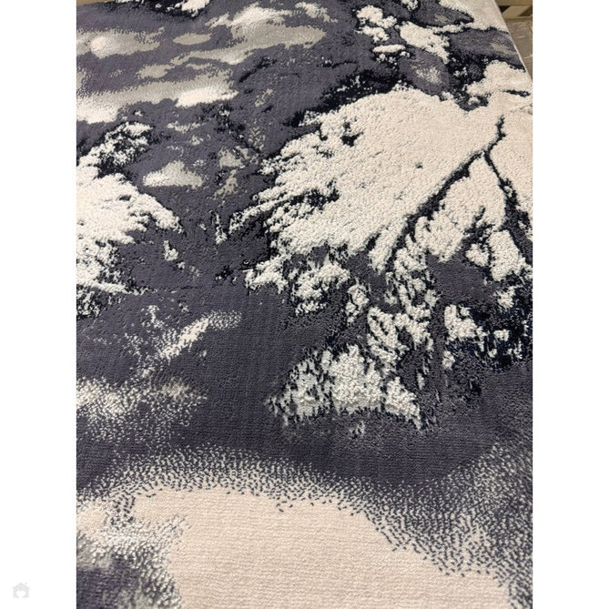 Aurora AU20 Storm Modern Abstract Distressed Marbled Metallic Shimmer Textured High-Density Soft Smooth Low Profile Polyblend Short-Pile Cream/Navy Blue/Charcoal/Silver/Blue-Grey/Pale Beige Rug-Asiatic Carpets-Rug Love - The Most Loved Rug Store