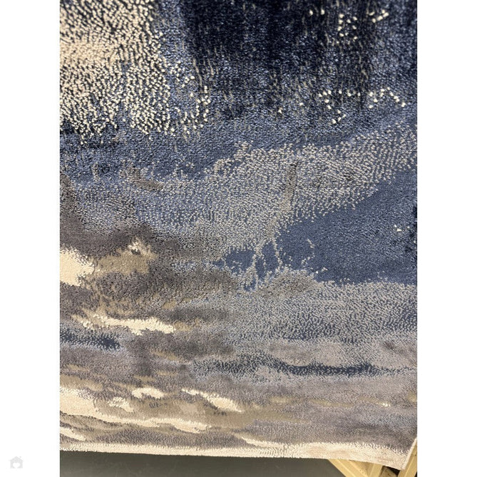 Aurora AU20 Storm Modern Abstract Distressed Marbled Metallic Shimmer Textured High-Density Soft Smooth Low Profile Polyblend Short-Pile Cream/Navy Blue/Charcoal/Silver/Blue-Grey/Pale Beige Rug-Asiatic Carpets-Rug Love - The Most Loved Rug Store