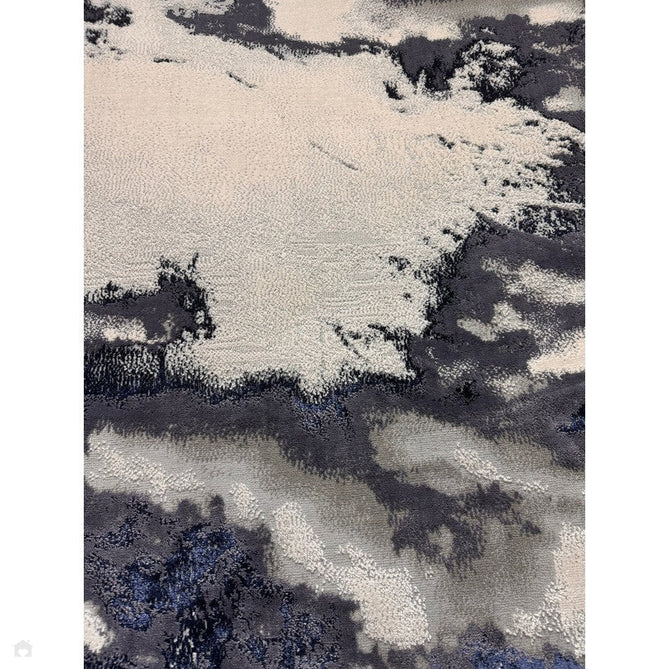 Aurora AU20 Storm Modern Abstract Distressed Marbled Metallic Shimmer Textured High-Density Soft Smooth Low Profile Short-Pile Navy Blue/Blue/Charcoal/Silver Rug-Asiatic Carpets-Rug Love - The Most Loved Rug Store
