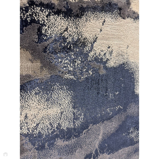 Aurora AU20 Storm Modern Abstract Distressed Marbled Metallic Shimmer Textured High-Density Soft Smooth Low Profile Short-Pile Navy Blue/Blue/Charcoal/Silver Rug-Asiatic Carpets-Rug Love - The Most Loved Rug Store