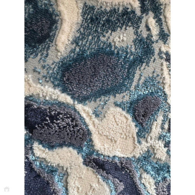 Aurora AU21 Foam Modern Abstract Distressed Marbled Metallic Shimmer Textured High-Density Soft Smooth Low Profile Short-Pile Navy Blue/Blue/Charcoal/Silver Rug-Asiatic Carpets-Rug Love - The Most Loved Rug Store