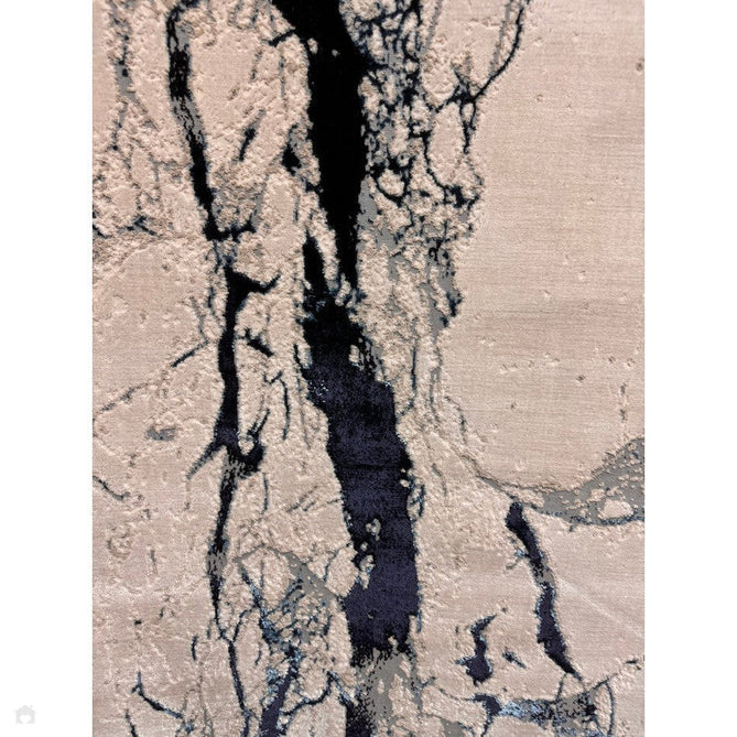 Aurora AU22 Quake Modern Abstract Distressed Marbled Metallic Shimmer Textured High-Density Soft Smooth Low Profile Polyblend Short-Pile Cream/Navy Blue/Blue-Grey/Charcoal/Silver/Pale Blue Rug-Asiatic Carpets-Rug Love - The Most Loved Rug Store