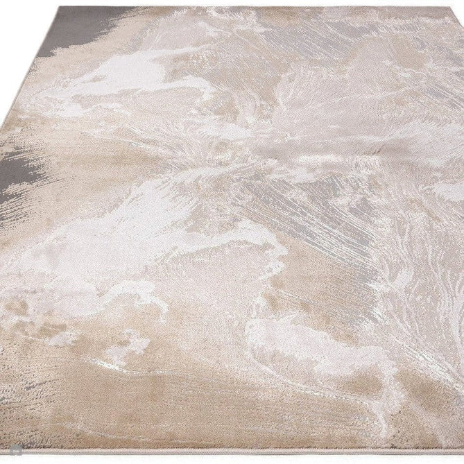 Aurora AU23 Etch Modern Abstract Distressed Marbled Metallic Shimmer Textured High-Density Soft Smooth Low Profile Short-Pile Beige/Grey/Bronze/Cream Rug-Asiatic Carpets-Rug Love - The Most Loved Rug Store
