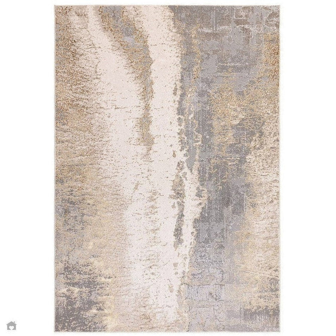 Aurora AU24 Cliff Modern Abstract Distressed Marbled Metallic Shimmer Textured High-Density Soft Smooth Low Profile Polyblend Short-Pile Grey/Beige/Bronze/Cream/Gold Rug-Asiatic Carpets-Rug Love - The Most Loved Rug Store