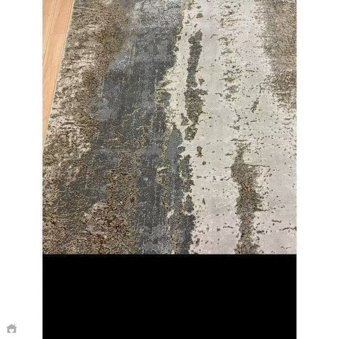 Aurora AU24 Cliff Modern Abstract Distressed Marbled Metallic Shimmer Textured High-Density Soft Smooth Low Profile Polyblend Short-Pile Grey/Beige/Bronze/Cream/Gold Rug-Asiatic Carpets-Rug Love - The Most Loved Rug Store