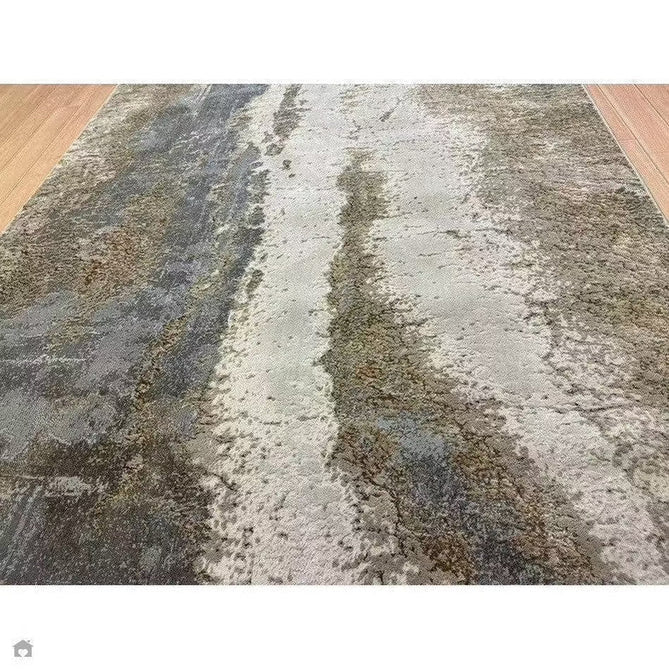 Aurora AU24 Cliff Modern Abstract Distressed Marbled Metallic Shimmer Textured High-Density Soft Smooth Low Profile Polyblend Short-Pile Grey/Beige/Bronze/Cream/Gold Rug-Asiatic Carpets-Rug Love - The Most Loved Rug Store