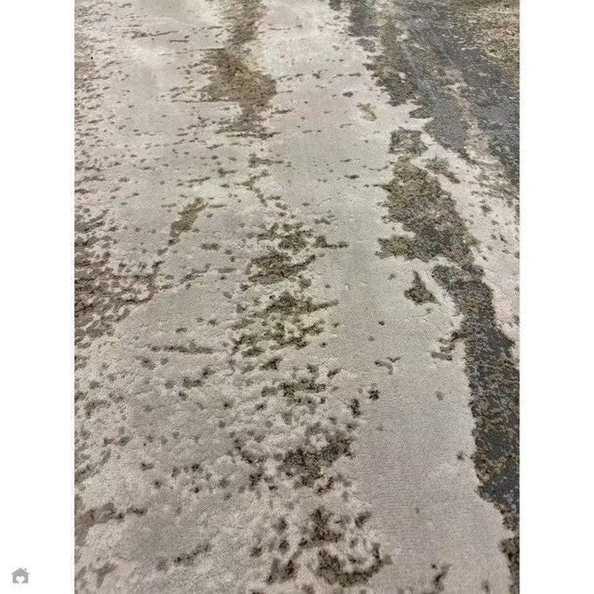 Aurora AU24 Cliff Modern Abstract Distressed Marbled Metallic Shimmer Textured High-Density Soft Smooth Low Profile Polyblend Short-Pile Grey/Beige/Bronze/Cream/Gold Rug-Asiatic Carpets-Rug Love - The Most Loved Rug Store