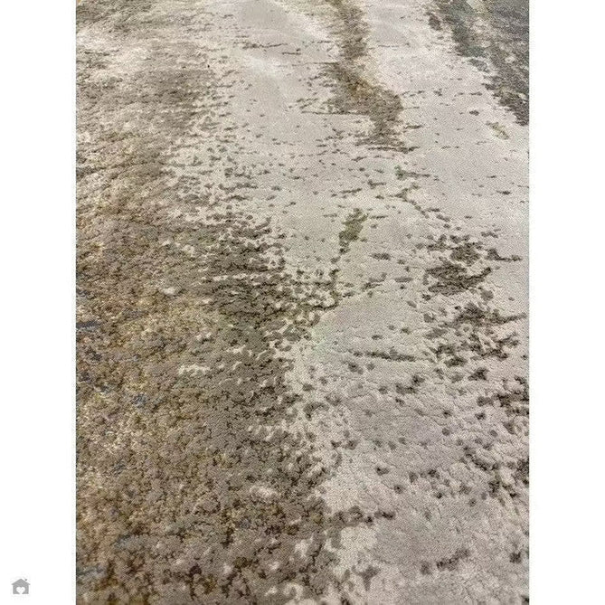 Aurora AU24 Cliff Modern Abstract Distressed Marbled Metallic Shimmer Textured High-Density Soft Smooth Low Profile Polyblend Short-Pile Grey/Beige/Bronze/Cream/Gold Rug-Asiatic Carpets-Rug Love - The Most Loved Rug Store