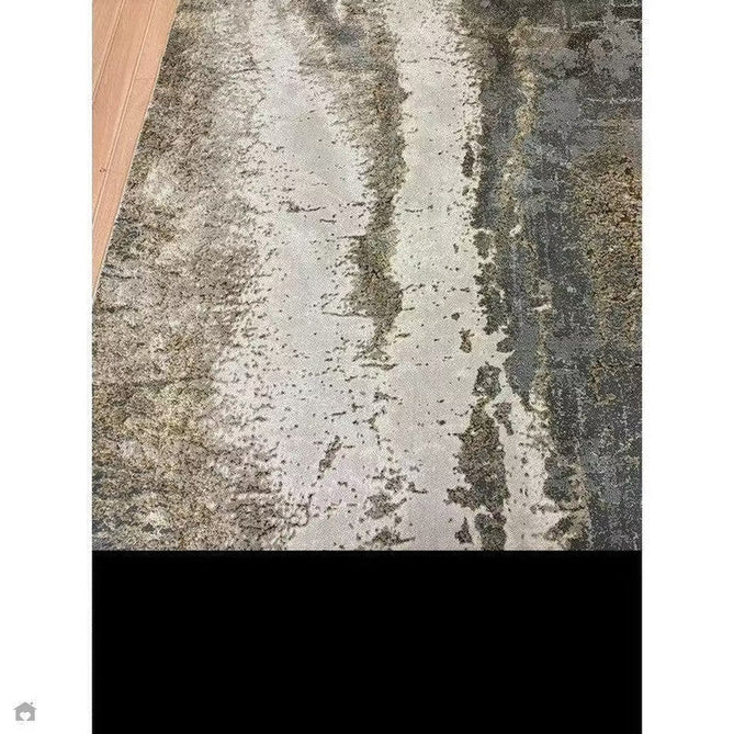 Aurora AU24 Cliff Modern Abstract Distressed Marbled Metallic Shimmer Textured High-Density Soft Smooth Low Profile Polyblend Short-Pile Grey/Beige/Bronze/Cream/Gold Rug-Asiatic Carpets-Rug Love - The Most Loved Rug Store