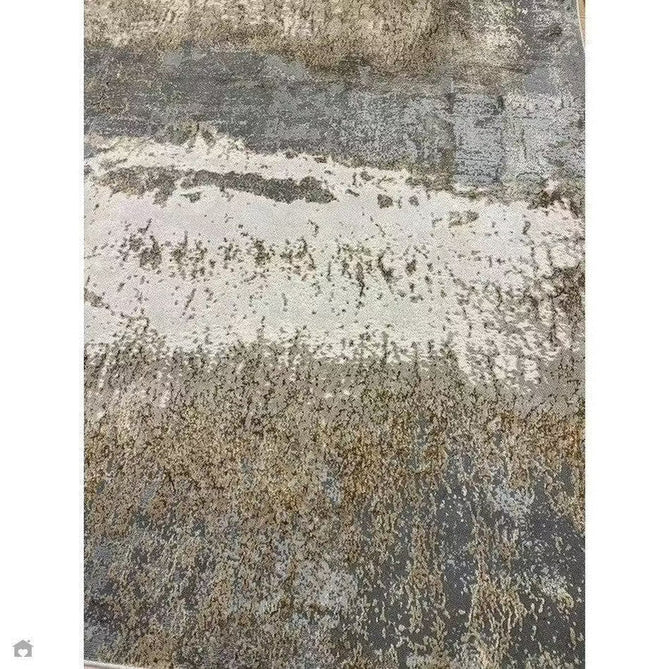 Aurora AU24 Cliff Modern Abstract Distressed Marbled Metallic Shimmer Textured High-Density Soft Smooth Low Profile Polyblend Short-Pile Grey/Beige/Bronze/Cream/Gold Rug-Asiatic Carpets-Rug Love - The Most Loved Rug Store