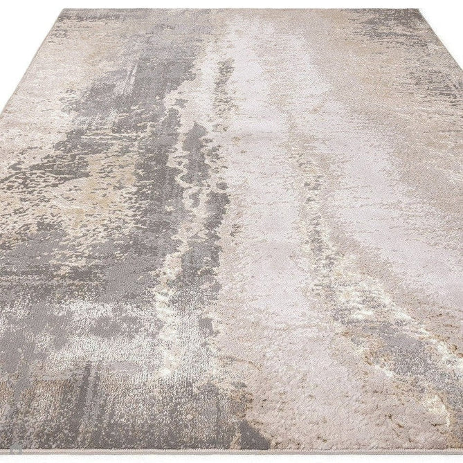 Aurora AU24 Cliff Modern Abstract Distressed Marbled Metallic Shimmer Textured High-Density Soft Smooth Low Profile Polyblend Short-Pile Grey/Beige/Bronze/Cream/Gold Rug-Asiatic Carpets-Rug Love - The Most Loved Rug Store