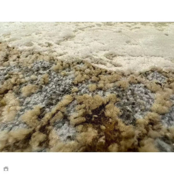 Aurora AU24 Cliff Modern Abstract Distressed Marbled Metallic Shimmer Textured High-Density Soft Smooth Low Profile Polyblend Short-Pile Grey/Beige/Bronze/Cream/Gold Rug-Asiatic Carpets-Rug Love - The Most Loved Rug Store