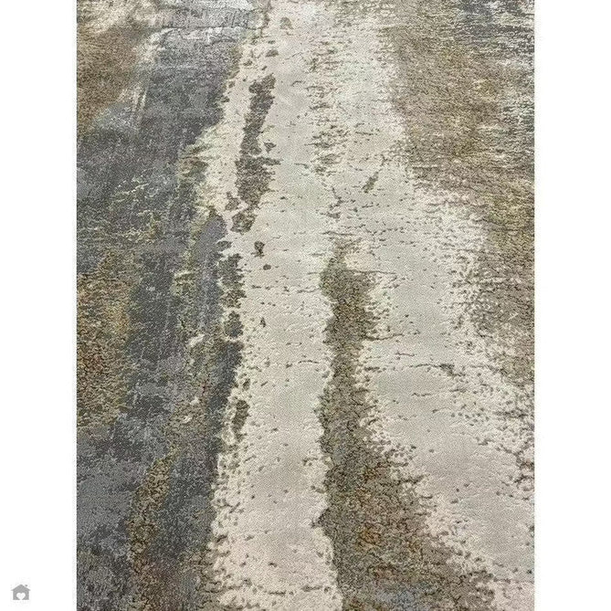 Aurora AU24 Cliff Modern Abstract Distressed Marbled Metallic Shimmer Textured High-Density Soft Smooth Low Profile Polyblend Short-Pile Grey/Beige/Bronze/Cream/Gold Rug-Asiatic Carpets-Rug Love - The Most Loved Rug Store