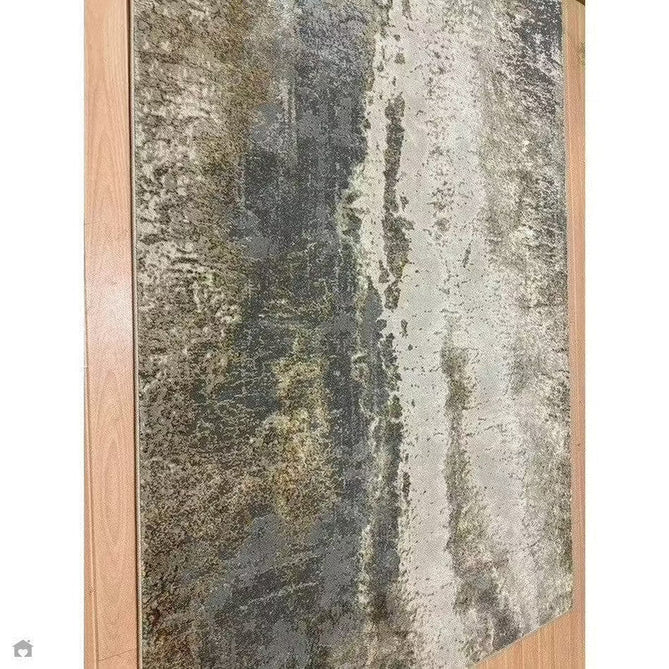 Aurora AU24 Cliff Modern Abstract Distressed Marbled Metallic Shimmer Textured High-Density Soft Smooth Low Profile Polyblend Short-Pile Grey/Beige/Bronze/Cream/Gold Rug-Asiatic Carpets-Rug Love - The Most Loved Rug Store