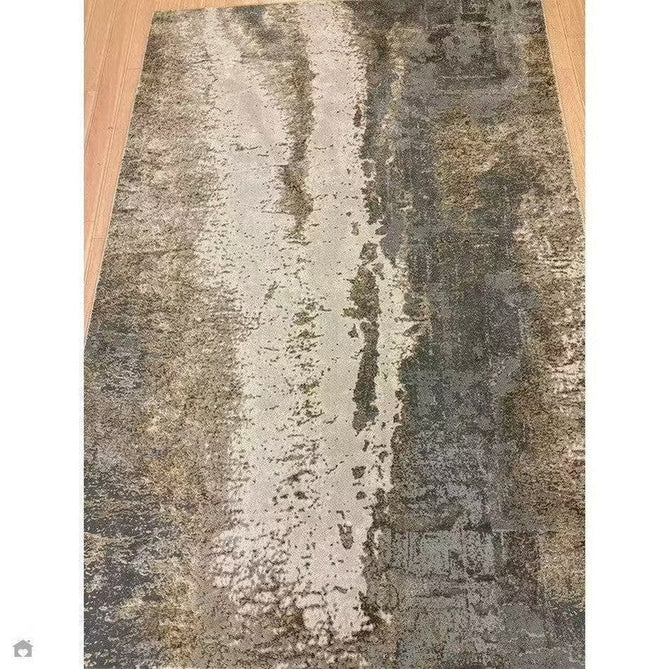 Aurora AU24 Cliff Modern Abstract Distressed Marbled Metallic Shimmer Textured High-Density Soft Smooth Low Profile Polyblend Short-Pile Grey/Beige/Bronze/Cream/Gold Rug-Asiatic Carpets-Rug Love - The Most Loved Rug Store