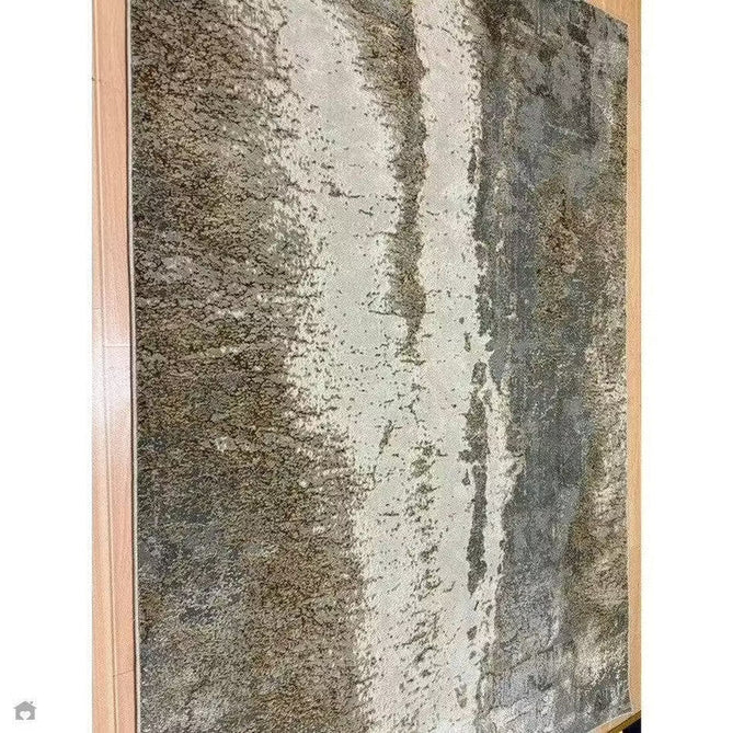 Aurora AU24 Cliff Modern Abstract Distressed Marbled Metallic Shimmer Textured High-Density Soft Smooth Low Profile Polyblend Short-Pile Grey/Beige/Bronze/Cream/Gold Rug-Asiatic Carpets-Rug Love - The Most Loved Rug Store