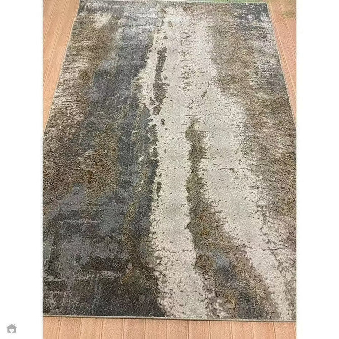 Aurora AU24 Cliff Modern Abstract Distressed Marbled Metallic Shimmer Textured High-Density Soft Smooth Low Profile Polyblend Short-Pile Grey/Beige/Bronze/Cream/Gold Rug-Asiatic Carpets-Rug Love - The Most Loved Rug Store