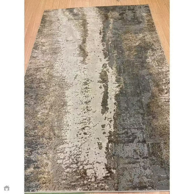 Aurora AU24 Cliff Modern Abstract Distressed Marbled Metallic Shimmer Textured High-Density Soft Smooth Low Profile Polyblend Short-Pile Grey/Beige/Bronze/Cream/Gold Rug-Asiatic Carpets-Rug Love - The Most Loved Rug Store