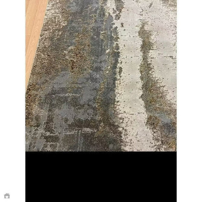 Aurora AU24 Cliff Modern Abstract Distressed Marbled Metallic Shimmer Textured High-Density Soft Smooth Low Profile Short-Pile Grey/Beige/Bronze/Cream Rug-Asiatic Carpets-Rug Love - The Most Loved Rug Store