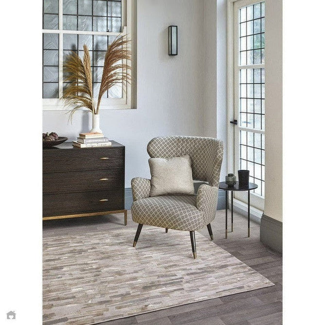 Aurora AU25 Impression Modern Linear Abstract Distressed Metallic Shimmer Textured High-Density Soft Smooth Low Profile Polyblend Short-Pile Grey/Beige/Cream/Gold Rug-Asiatic Carpets-Rug Love - The Most Loved Rug Store