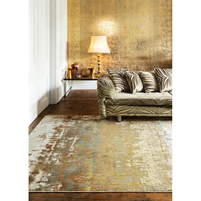 Aurora AU01 Dune Modern Abstract Distressed Marbled Metallic Shimmer Textured High-Density Soft Smooth Low Profile Polyblend Short-Pile Bronze/Gold/Rust Terracotta/Beige/Grey/Cream Rug
