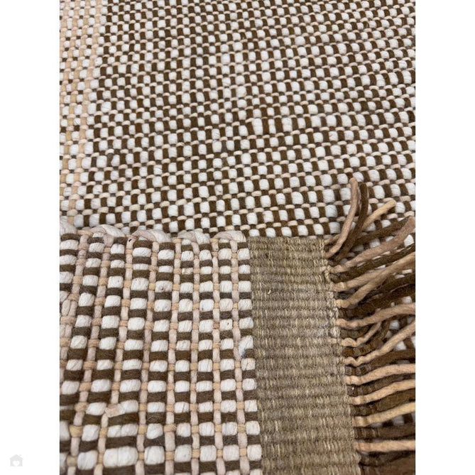 Avalon Modern Plain Beaded Basketweave Hand-Woven Textured Wool Flatweave Beige/Cream/Deep Forest Green Rug-Asiatic Carpets-Rug Love - The Most Loved Rug Store