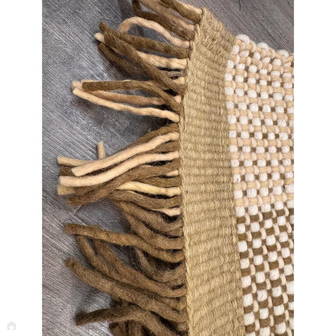 Avalon Modern Plain Beaded Basketweave Hand-Woven Textured Wool Flatweave Beige/Cream/Deep Forest Green Rug-Asiatic Carpets-Rug Love - The Most Loved Rug Store
