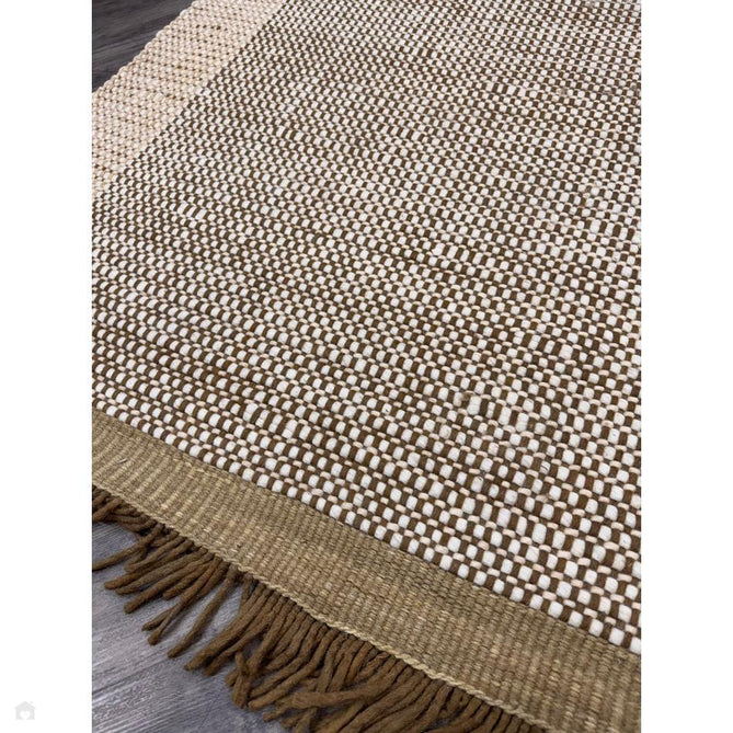 Avalon Modern Plain Beaded Basketweave Hand-Woven Textured Wool Flatweave Beige/Cream/Deep Forest Green Rug-Asiatic Carpets-Rug Love - The Most Loved Rug Store