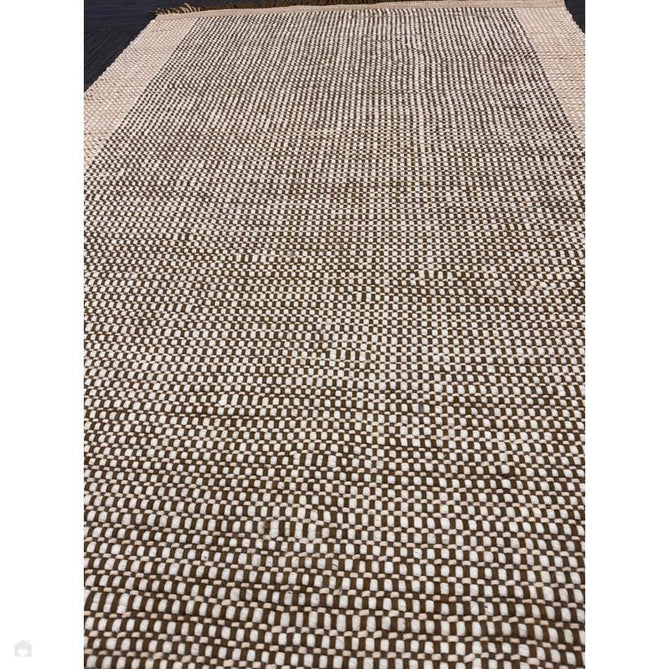 Avalon Modern Plain Beaded Basketweave Hand-Woven Textured Wool Flatweave Beige/Cream/Deep Forest Green Rug-Asiatic Carpets-Rug Love - The Most Loved Rug Store