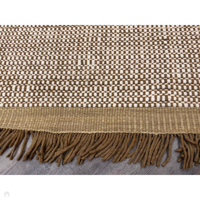 Avalon Modern Plain Beaded Basketweave Hand-Woven Textured Wool Flatweave Beige/Cream/Deep Forest Green Rug-Asiatic Carpets-Rug Love - The Most Loved Rug Store