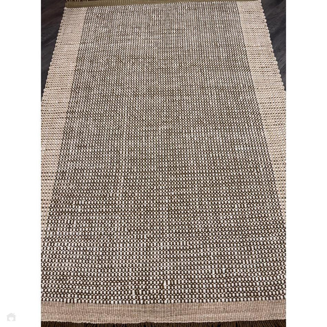 Avalon Modern Plain Beaded Basketweave Hand-Woven Textured Wool Flatweave Beige/Cream/Deep Forest Green Rug-Asiatic Carpets-Rug Love - The Most Loved Rug Store