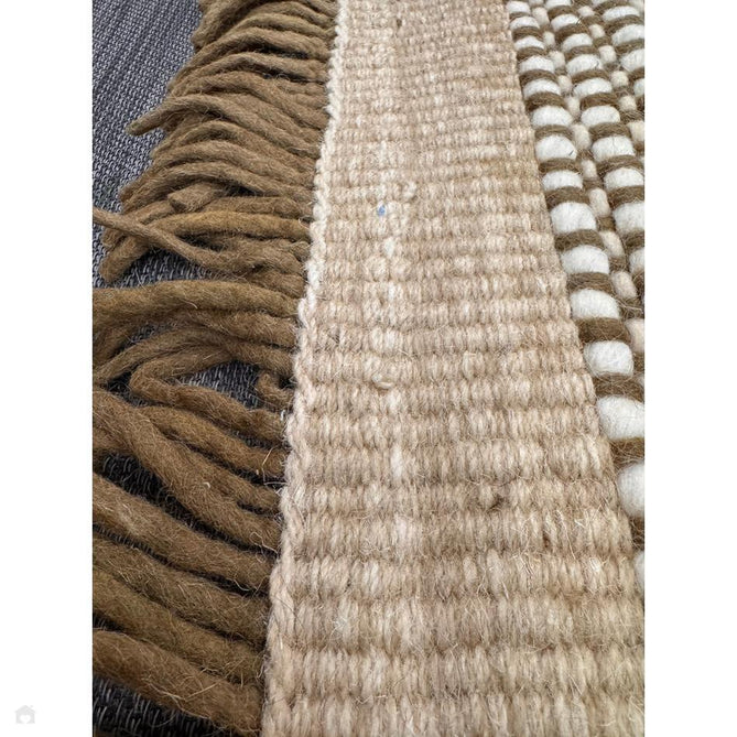 Avalon Modern Plain Beaded Basketweave Hand-Woven Textured Wool Flatweave Beige/Cream/Deep Forest Green Rug-Asiatic Carpets-Rug Love - The Most Loved Rug Store