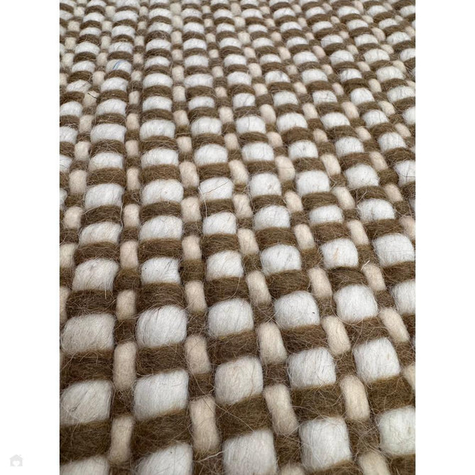 Avalon Modern Plain Beaded Basketweave Hand-Woven Textured Wool Flatweave Beige/Cream/Deep Forest Green Rug-Asiatic Carpets-Rug Love - The Most Loved Rug Store