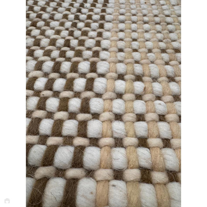 Avalon Modern Plain Beaded Basketweave Hand-Woven Textured Wool Flatweave Beige/Cream/Deep Forest Green Rug-Asiatic Carpets-Rug Love - The Most Loved Rug Store