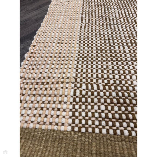 Avalon Modern Plain Beaded Basketweave Hand-Woven Textured Wool Flatweave Beige/Cream/Deep Forest Green Rug-Asiatic Carpets-Rug Love - The Most Loved Rug Store
