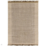 Avalon Modern Plain Beaded Basketweave Hand-Woven Textured Wool Flatweave Beige/Forest Green/Cream Rug 160 x 230 cm