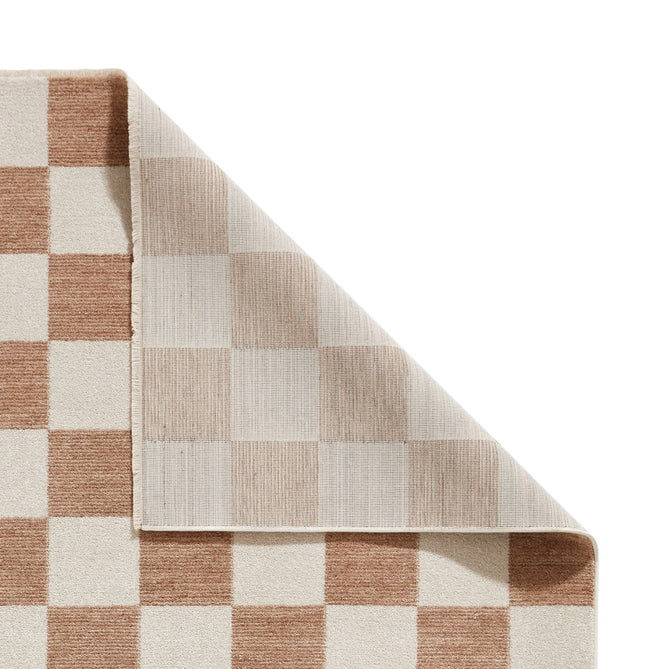 Baltimore 66618 Modern Checkerboard High-Density Smooth Polyester Flat-Pile Beige Rug-Think Rugs-Rug Love - The Most Loved Rug Store