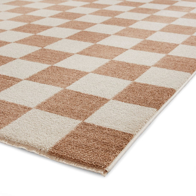 Baltimore 66618 Modern Checkerboard High-Density Smooth Polyester Flat-Pile Beige Rug-Think Rugs-Rug Love - The Most Loved Rug Store