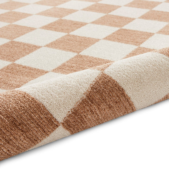 Baltimore 66618 Modern Checkerboard High-Density Smooth Polyester Flat-Pile Beige Rug-Think Rugs-Rug Love - The Most Loved Rug Store