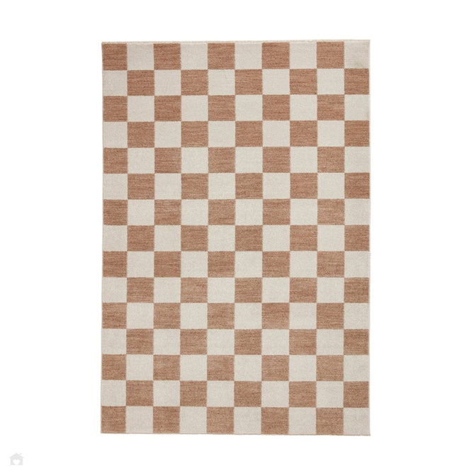 Baltimore 66618 Modern Checkerboard High-Density Smooth Polyester Flat-Pile Beige Rug-Think Rugs-Rug Love - The Most Loved Rug Store