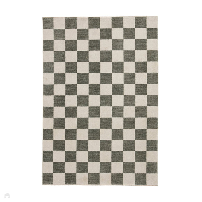 Baltimore 66618 Modern Checkerboard High-Density Smooth Polyester Flat-Pile Green Rug-Think Rugs-Rug Love - The Most Loved Rug Store