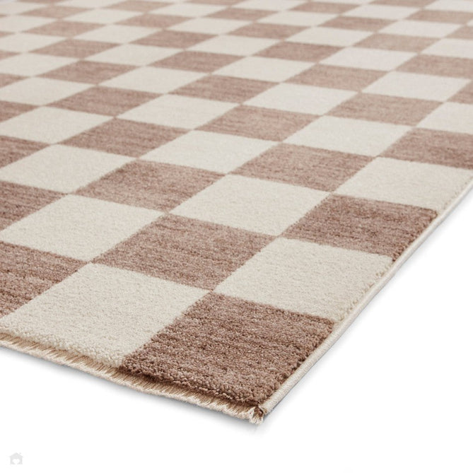Baltimore 66618 Modern Checkerboard High-Density Smooth Polyester Flat-Pile Grey Runner-Think Rugs-Rug Love - The Most Loved Rug Store