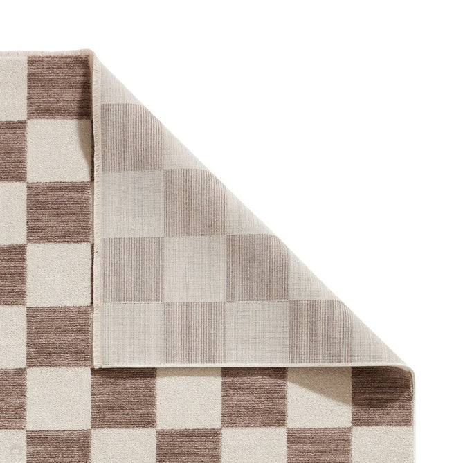 Baltimore 66618 Modern Checkerboard High-Density Smooth Polyester Flat-Pile Grey Runner-Think Rugs-Rug Love - The Most Loved Rug Store