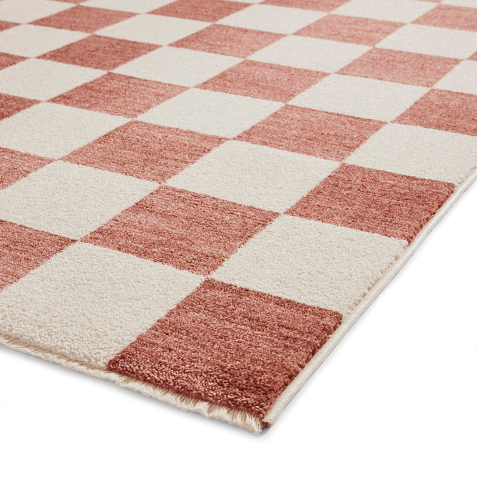 Baltimore 66618 Modern Checkerboard High-Density Smooth Polyester Flat-Pile Plum Rug-Think Rugs-Rug Love - The Most Loved Rug Store