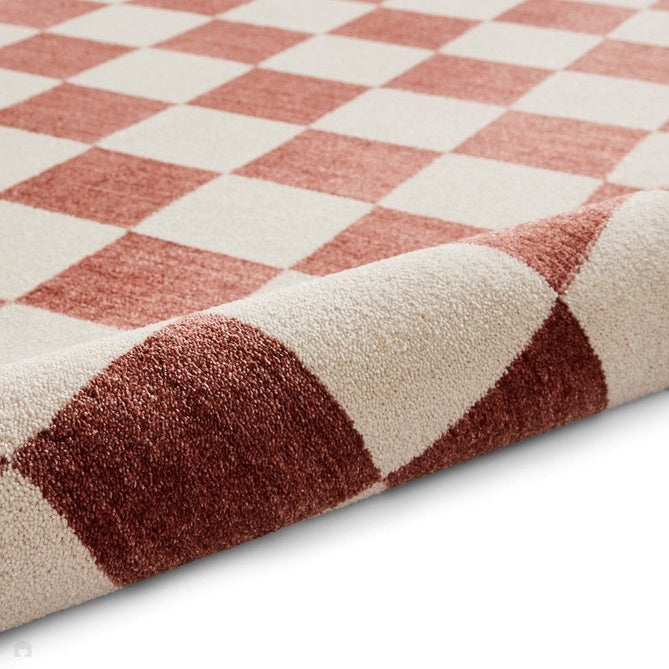 Baltimore 66618 Modern Checkerboard High-Density Smooth Polyester Flat-Pile Plum Runner-Think Rugs-Rug Love - The Most Loved Rug Store