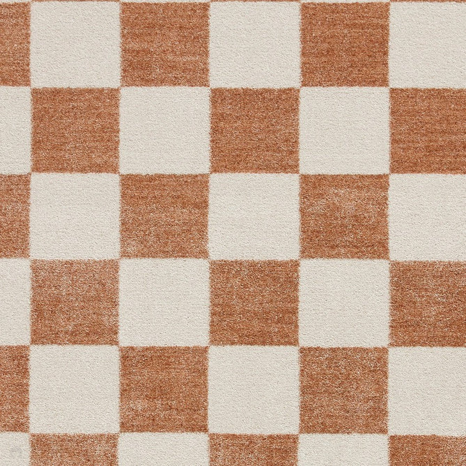 Baltimore 66618 Modern Checkerboard High-Density Smooth Polyester Flat-Pile Walnut Runner-Think Rugs-Rug Love - The Most Loved Rug Store