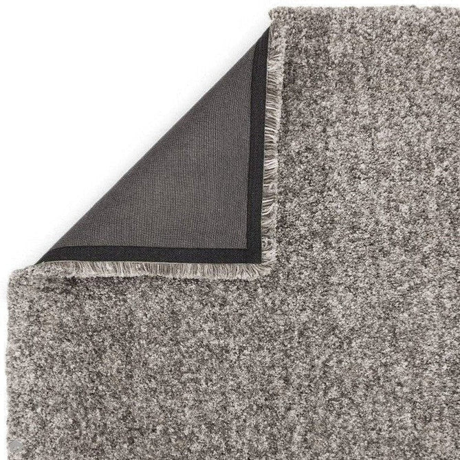Barnaby Super Plush Heavyweight High-Density Luxury Hand-Woven Super Soft-Touch High-Pile Plain Polyester Shaggy Graphite Grey/Charcoal Rug-Asiatic Carpets-Rug Love - The Most Loved Rug Store